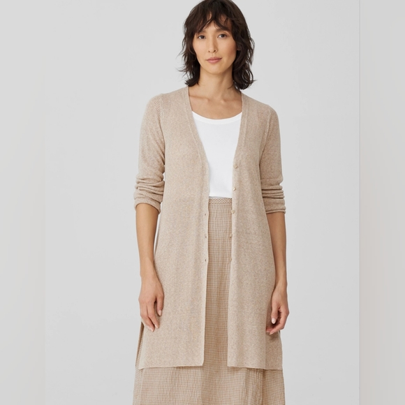 Sweater Designer By Eileen Fisher In Beige, Size:Sp main image 1
